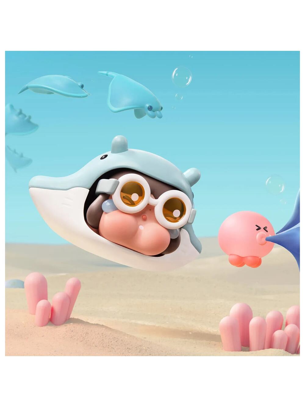 POP MART CRYBABY Cry Me an Ocean Series Figures - The Manta Ray